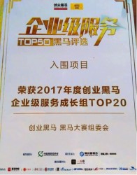 2017年度企業服務TOP20 2017年度企業服務TOP20